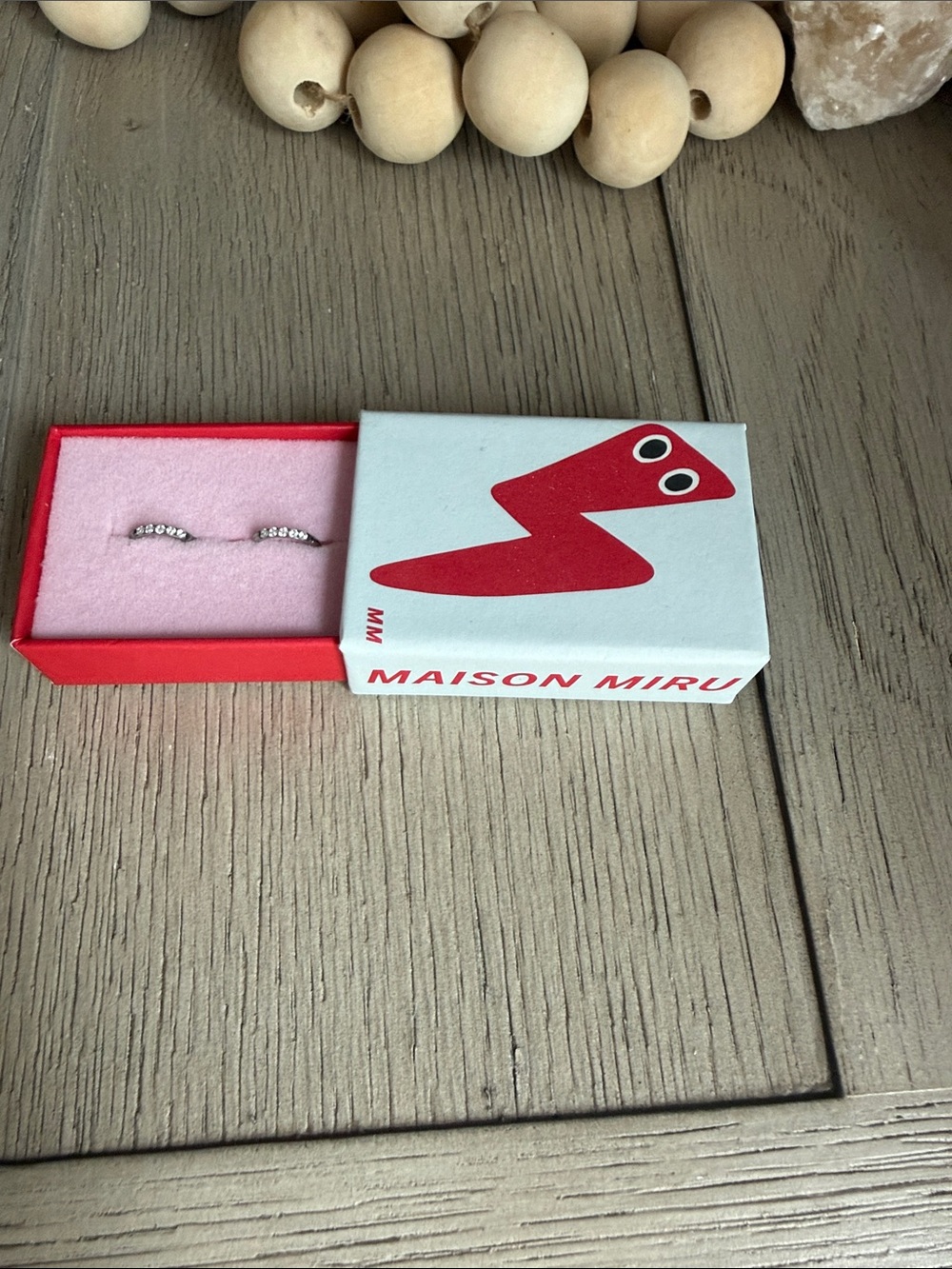 Maison Miru Pavé White gold Huggies